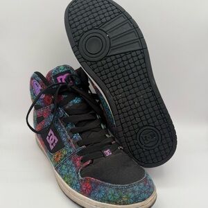 Women’s DC Rebound High TX SE Multicolored Kaleidoscope Skate Sneakers Size 11